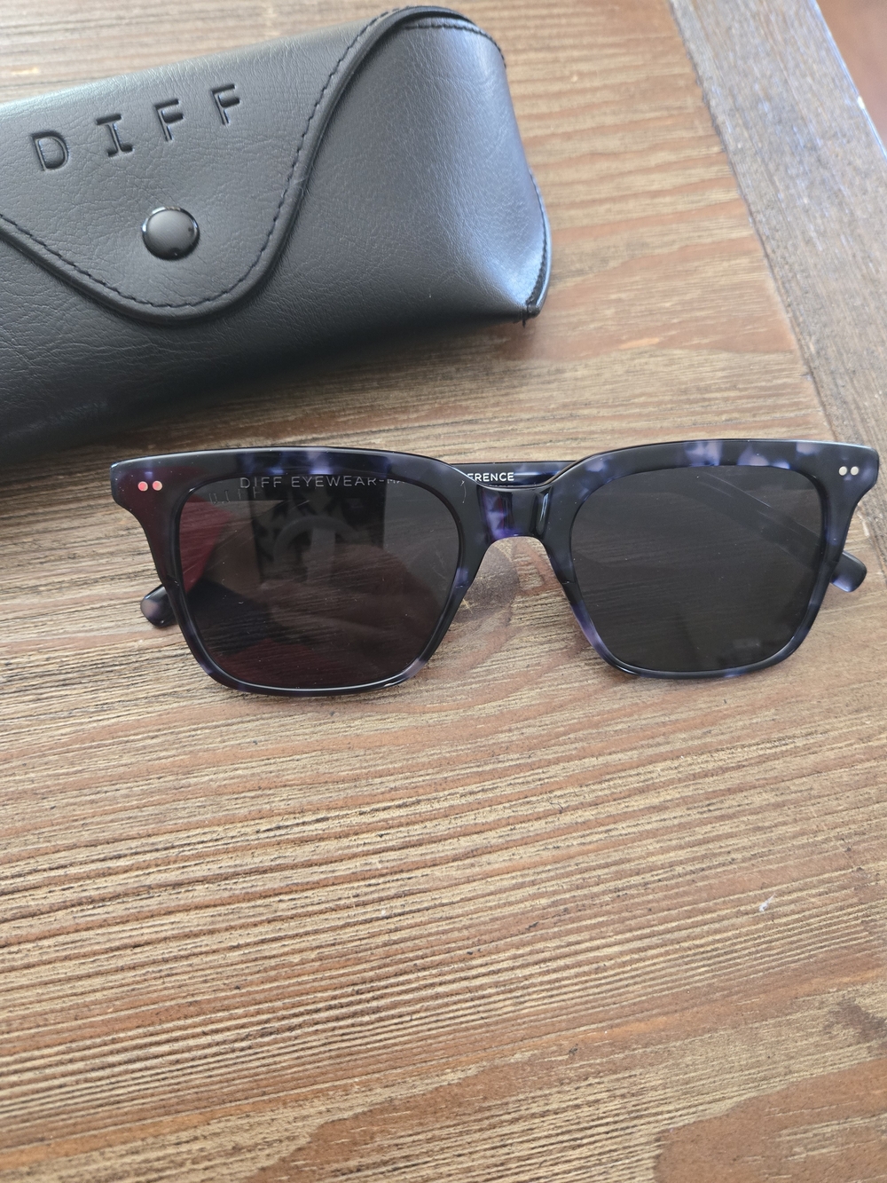 Diff Eyewear Purple Tortoiseshell Sunglasses